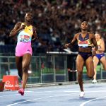 Melissa Jefferson-Wooden Puncaki Podium 100 Meter Putri
