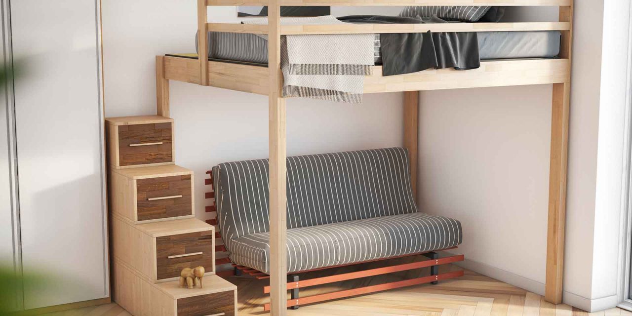 Trik Mezzanine Bed Dengan Lemari Bikin Ruangan Lebih Luas