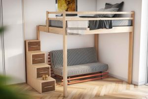 Trik Mezzanine Bed Dengan Lemari Bikin Ruangan Lebih Luas